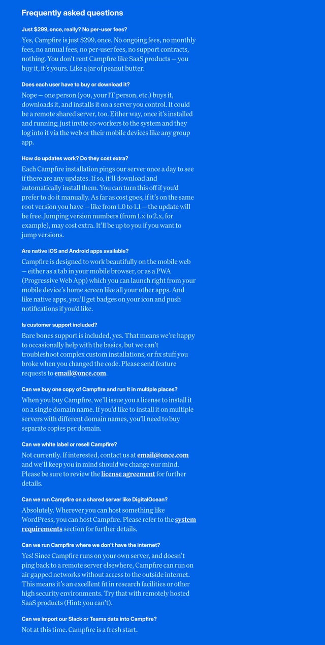 Campfire FAQ Grid Preview