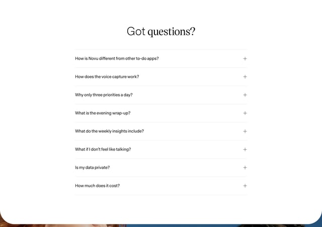 Novu FAQ Section
