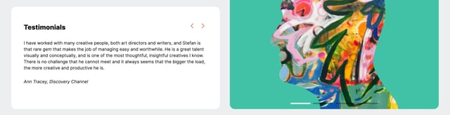 Poulos Collective Testimonial Slider Preview