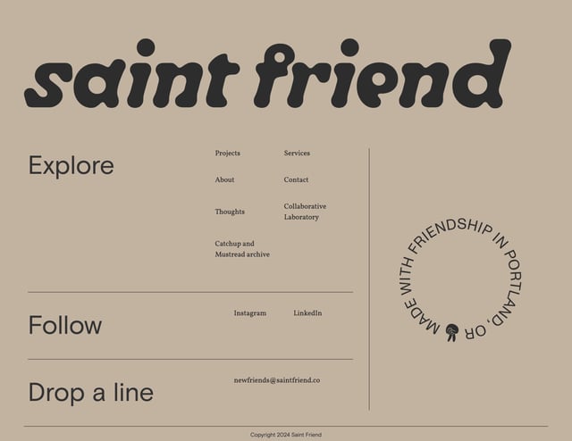 Saint Friend Collab Big Footer Preview