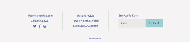 Retainer Club Lead Capture Section