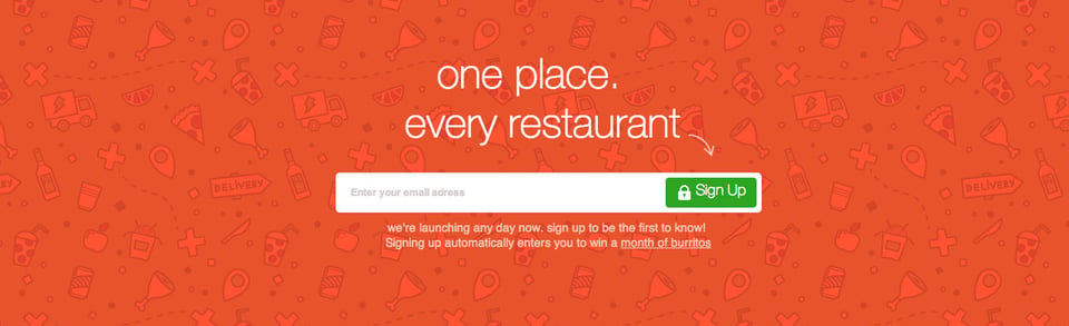 Waitlist or Beta Sign Up section on tkout section design