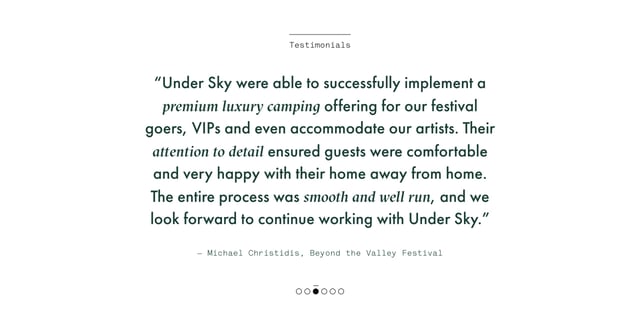 Under Sky Testimonial Slider Preview