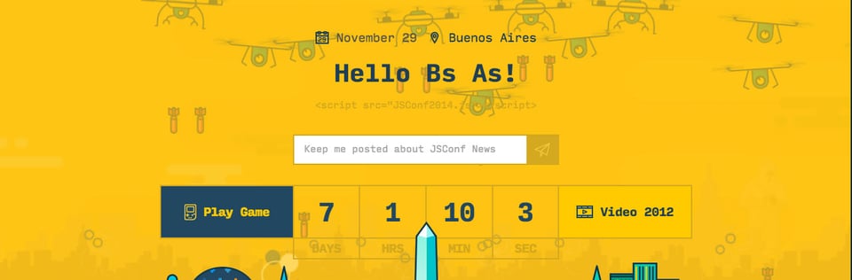 Newsletter section on JSConf section design