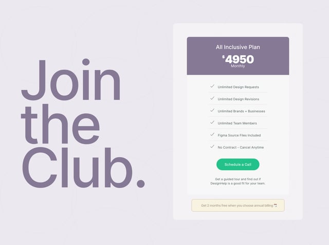 DesignHelp Pricing Table Preview