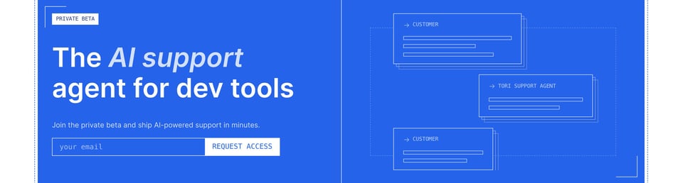 Lead Capture Hero section on Tori by TalkJS section design