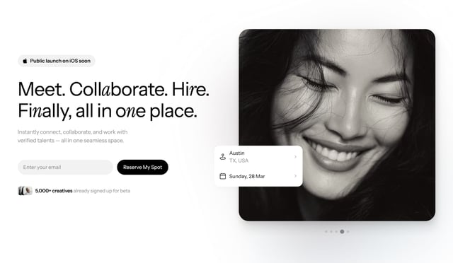 ISO Meet Lead Capture Hero Preview