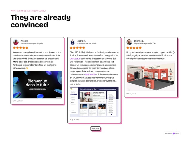 Dafolle Testimonials Preview