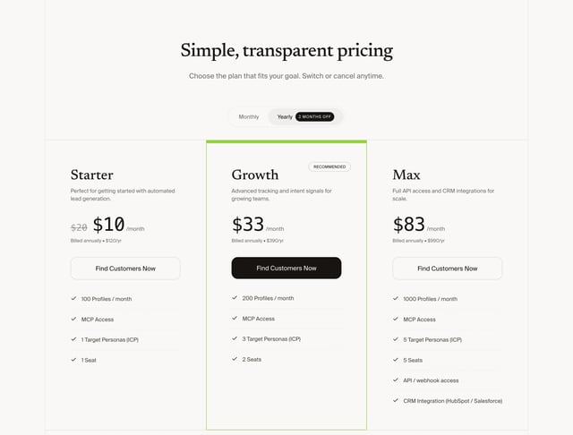 Leedlime Pricing Table Preview