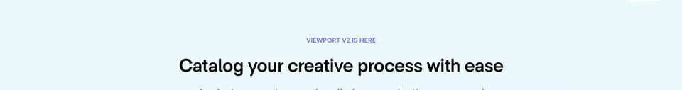 Eyebrow Text section on Viewport v2 section design