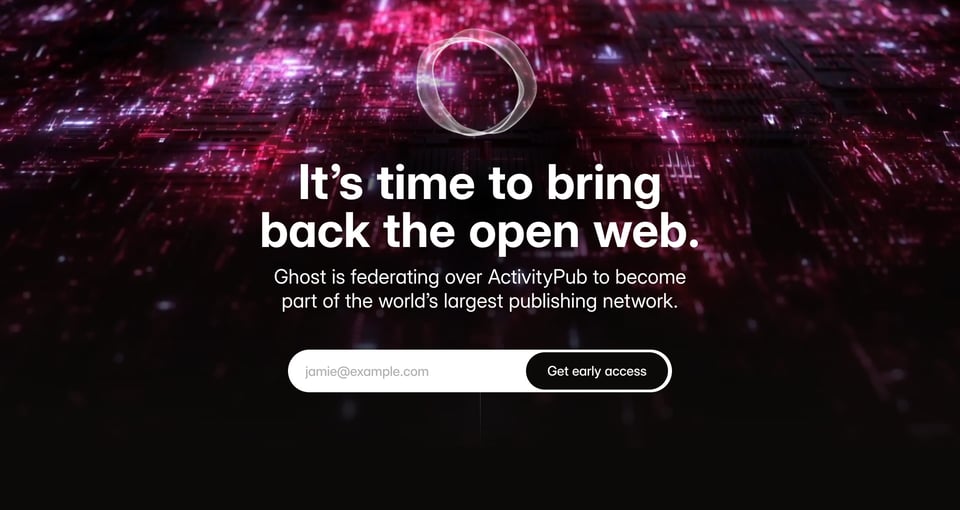 Waitlist or Beta Sign Up section on Building ActivityPub section design