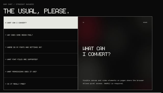 Textmode Overlay FAQ Accordion Preview