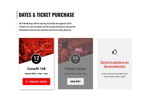 XFit Workshop Timeline Preview