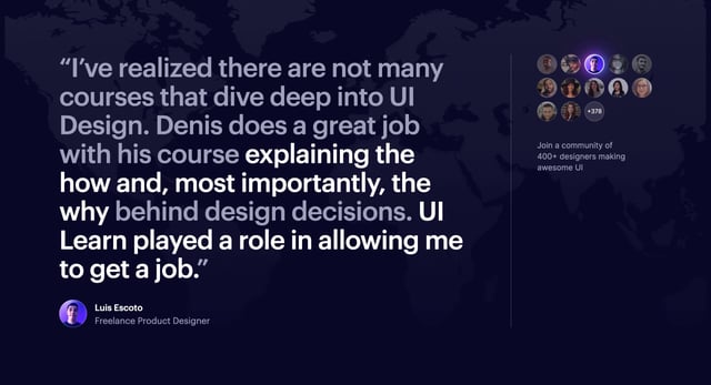 UI Learn Testimonials Preview