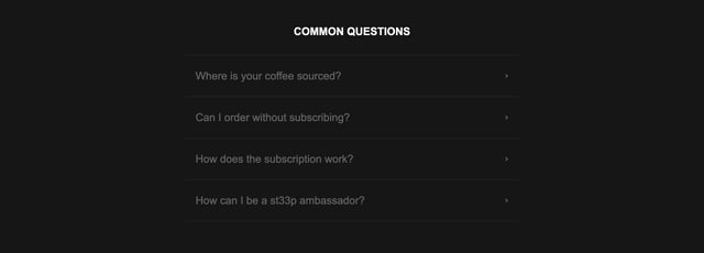 st33p FAQ Accordion Preview