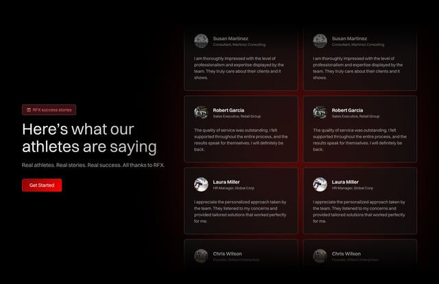 RFX Testimonials Preview