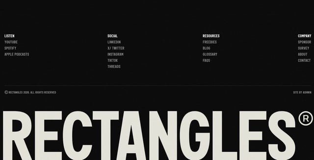 Rectangles.fm Footer Preview