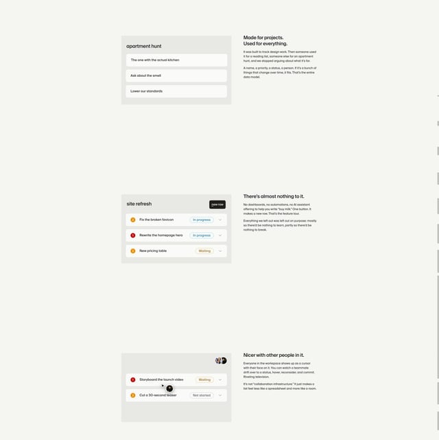 Bento Grid - Features section