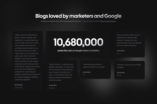 Satellitor Metrics Preview