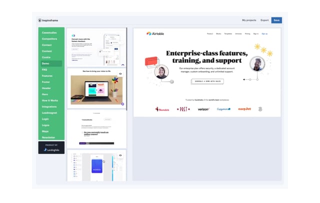Inspireframe Screenshots Preview