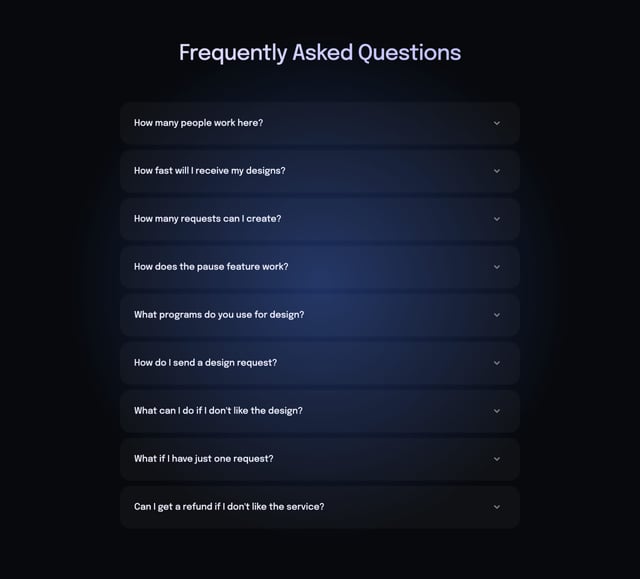 Ravlay FAQ Accordion Preview