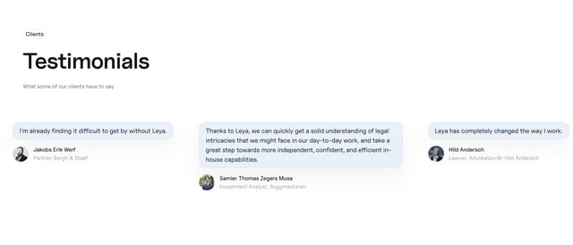 Leya Testimonial Slider Preview