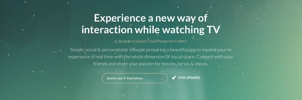 Newsletter section on Viewple section design