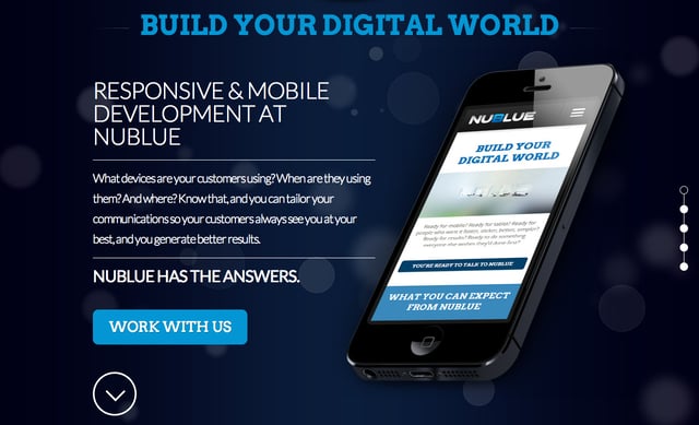 NuBlue Mobile Web Development Device Mockup Preview