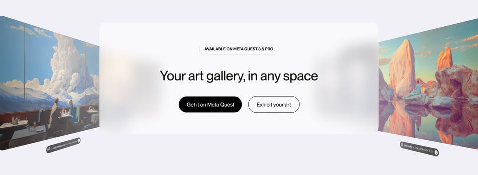 Call-To-Action Footer section on Digital Original XR section design