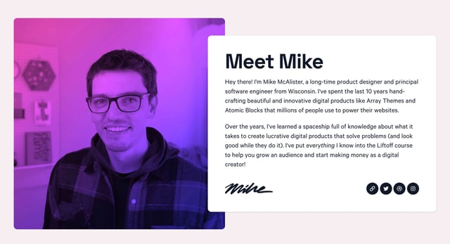 Liftoff Course Biography Preview