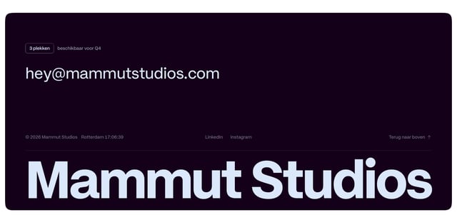 Mammut Studios Footer Preview