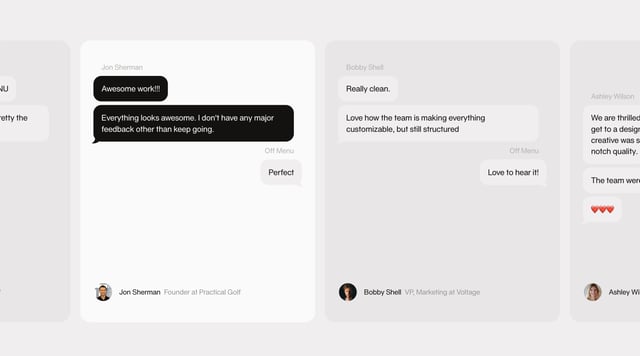 Off Menu Testimonial Slider Preview