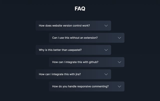 Greenlight FAQ Accordion Preview