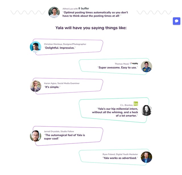 Yala! Testimonials Preview