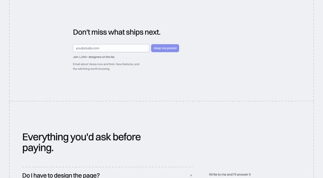 Vessa FAQ Accordion Preview