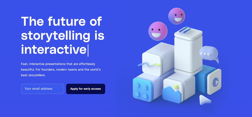 Waitlist or Beta Sign Up section on Chronicle section design