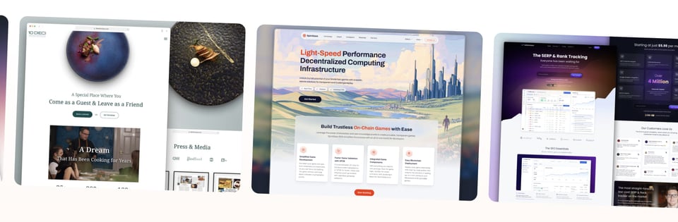 Marquee section on OnePageflip section design