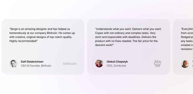 Serge Tiutyk Testimonial Slider Preview