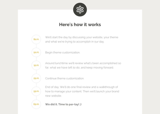 wptheory Timeline Section