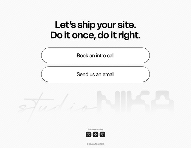 Studio Nika Big Footer Preview