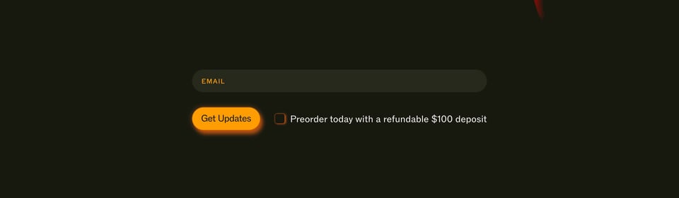 Waitlist or Beta Sign Up section on Daylight Computer section design