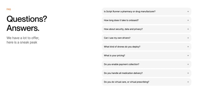 Script Runner FAQ Accordion Preview