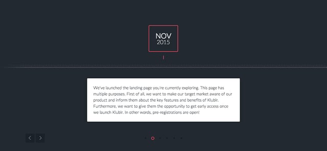 Klublr Timeline Preview