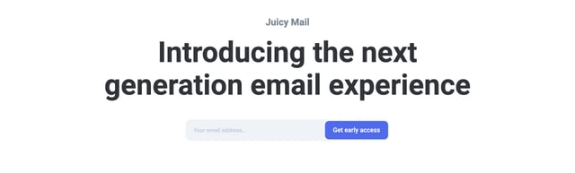Juicy Mail Lead Capture Section