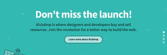 Kickdrop Call-To-Action Hero Preview