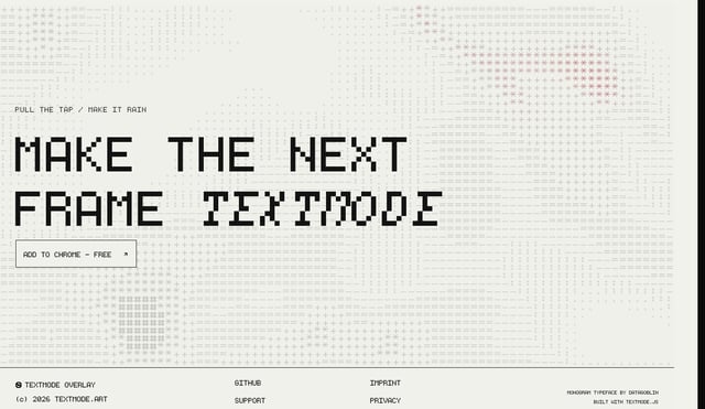 Textmode Overlay Footer Preview