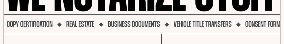 Marquee section on Inkredible Notary section design