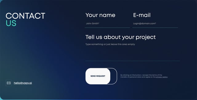 YGGY Contact Form Preview