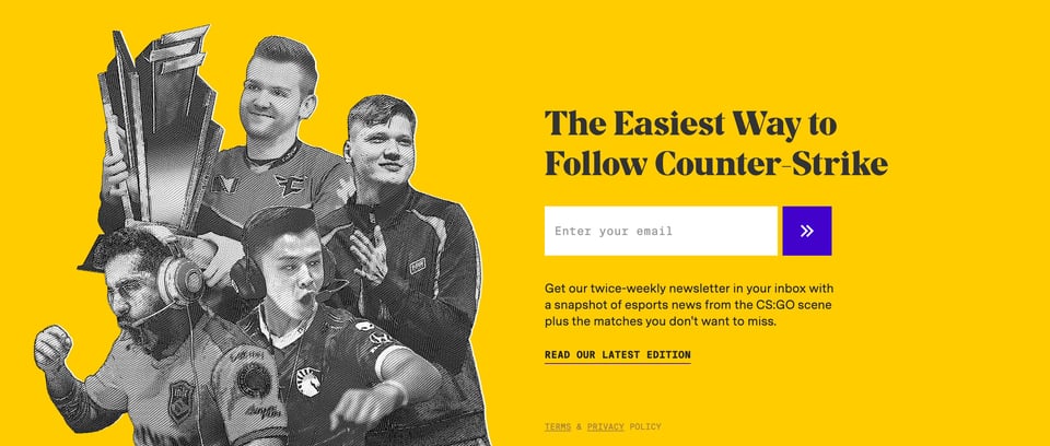 Newsletter section on tl;dr section design