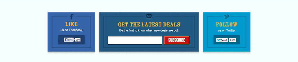 Newsletter section on Tickit Wickit section design